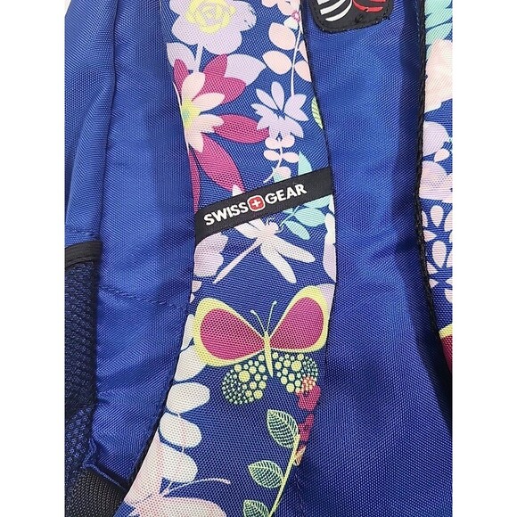 Swiss Gear Backpack Blue, Pink Floral Dragonfly Butterflies Disney Girl Style - Picture 10 of 12